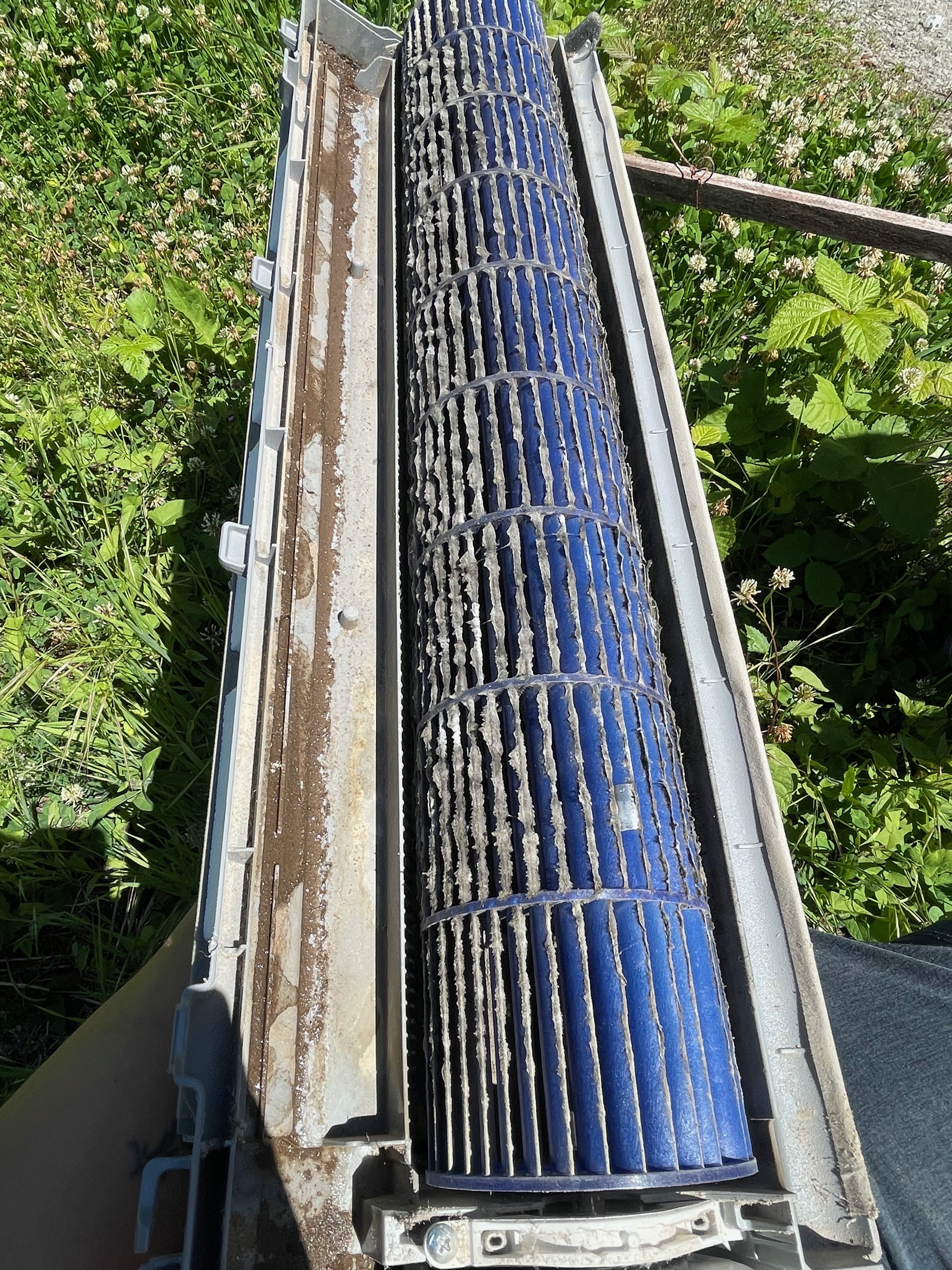 Mini split blower wheel full view before deep cleaning – Vancouver, WA