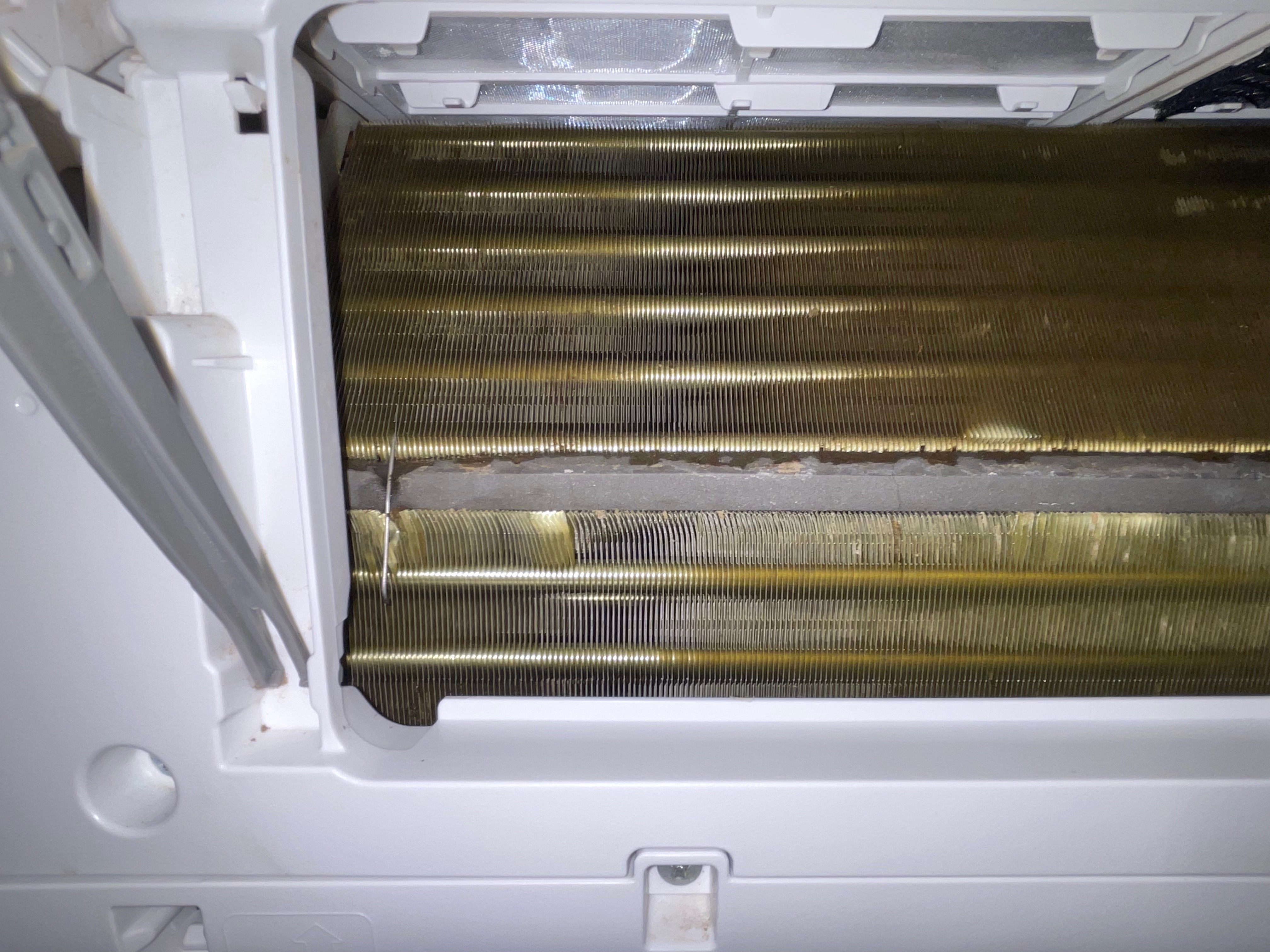 Mini split coil close up after deep cleaning – Vancouver, WA